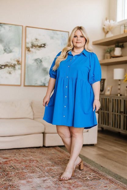 Morning Glory Button Down Dress (Online Exclusive) - Uptown Boutique Ramona