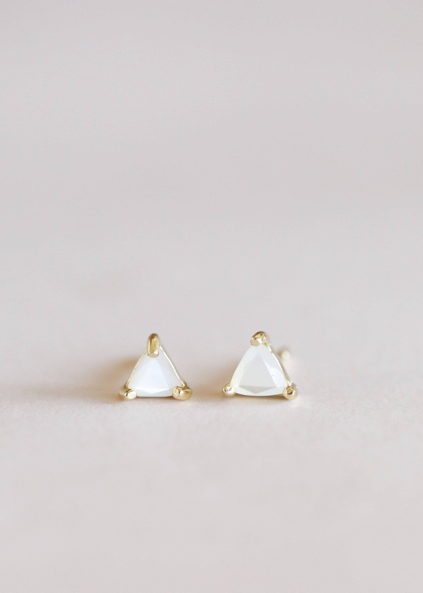 Mother of Pearl Mini Energy Gem Earring - Uptown Boutique Ramona