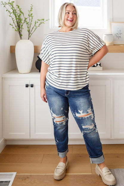 Much Ado About Nothing Striped Top (Online Exclusive) - Uptown Boutique Ramona