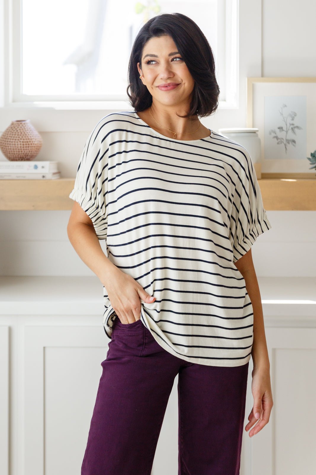 Much Ado About Nothing Striped Top (Online Exclusive) - Uptown Boutique Ramona