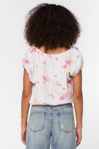 NEEMA PINK SUMMER ROSES TOP - Uptown Boutique Ramona