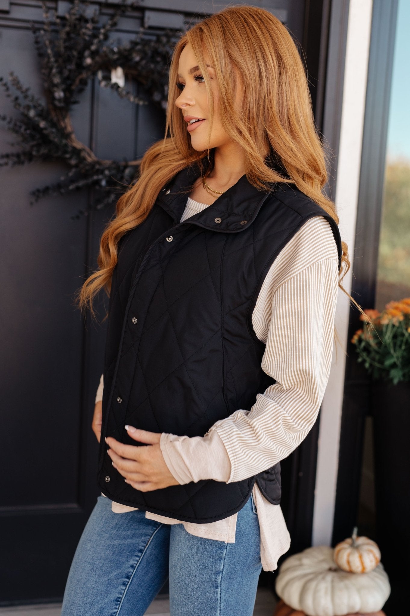 Neither Here Nor There Puffer Vest in Black (Online Exclusive) - Uptown Boutique Ramona