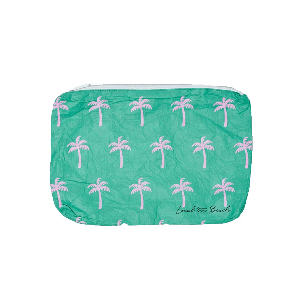 Neon Palms Water Resistant Tyvek Printed Pouch - Uptown Boutique Ramona