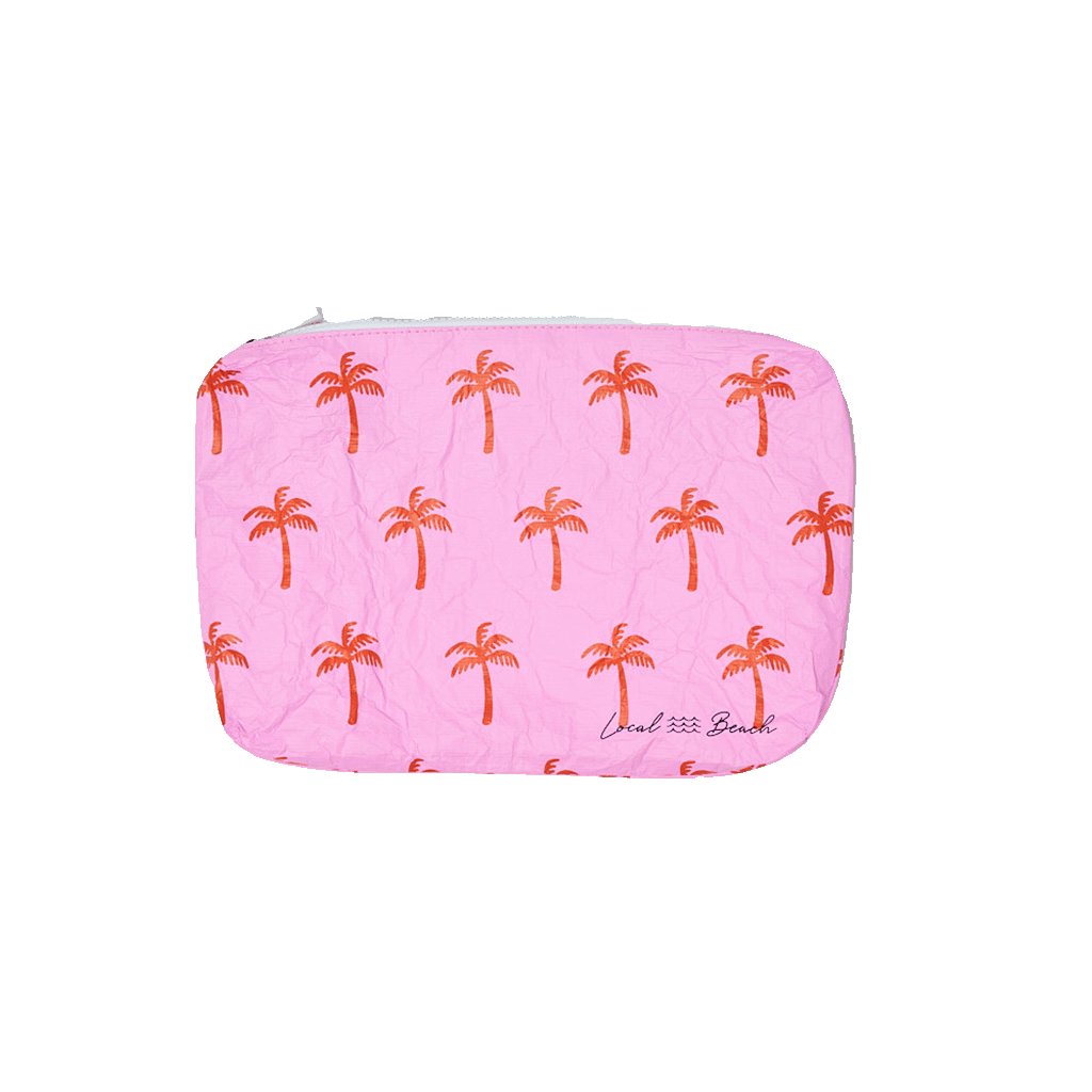 Neon Palms Water Resistant Tyvek Printed Pouch - Uptown Boutique Ramona