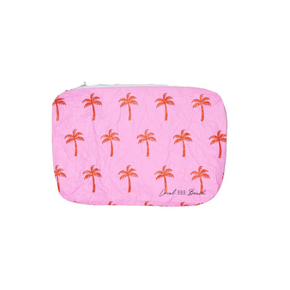 Neon Palms Water Resistant Tyvek Printed Pouch - Uptown Boutique Ramona