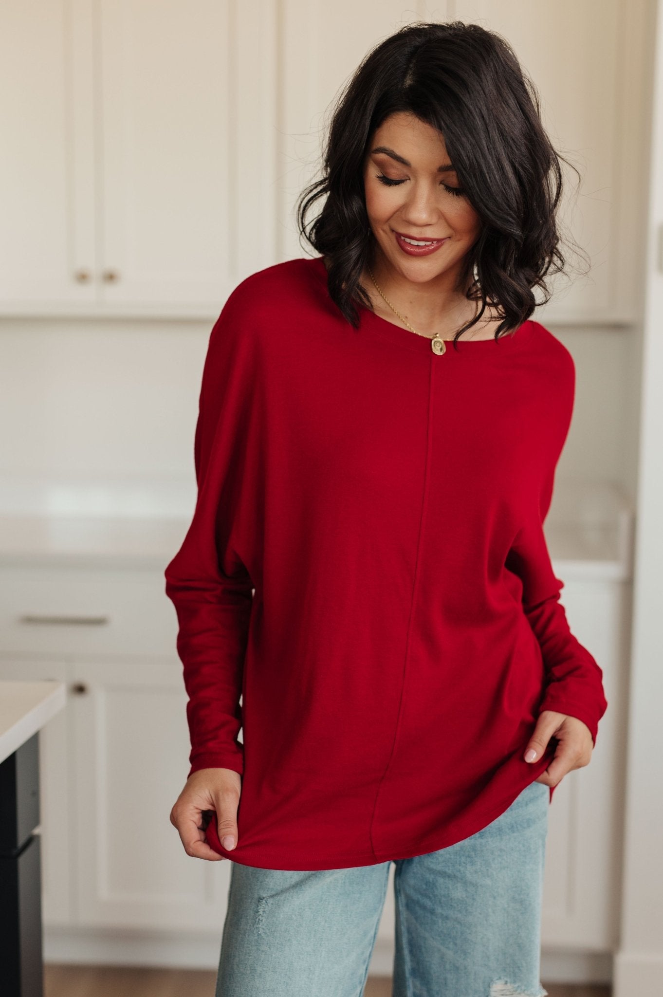 Never Too Confident Long Sleeve Top (Online Exclusive) - Uptown Boutique Ramona