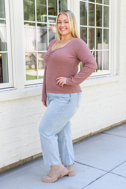 New Connection Long Sleeve Ribbed Top (Online Exclusive) - Uptown Boutique Ramona