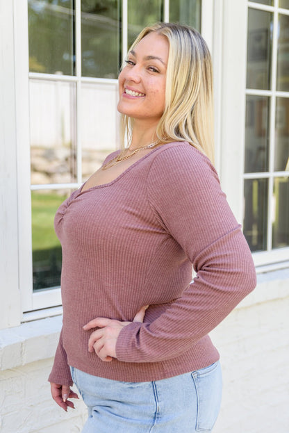 New Connection Long Sleeve Ribbed Top (Online Exclusive) - Uptown Boutique Ramona