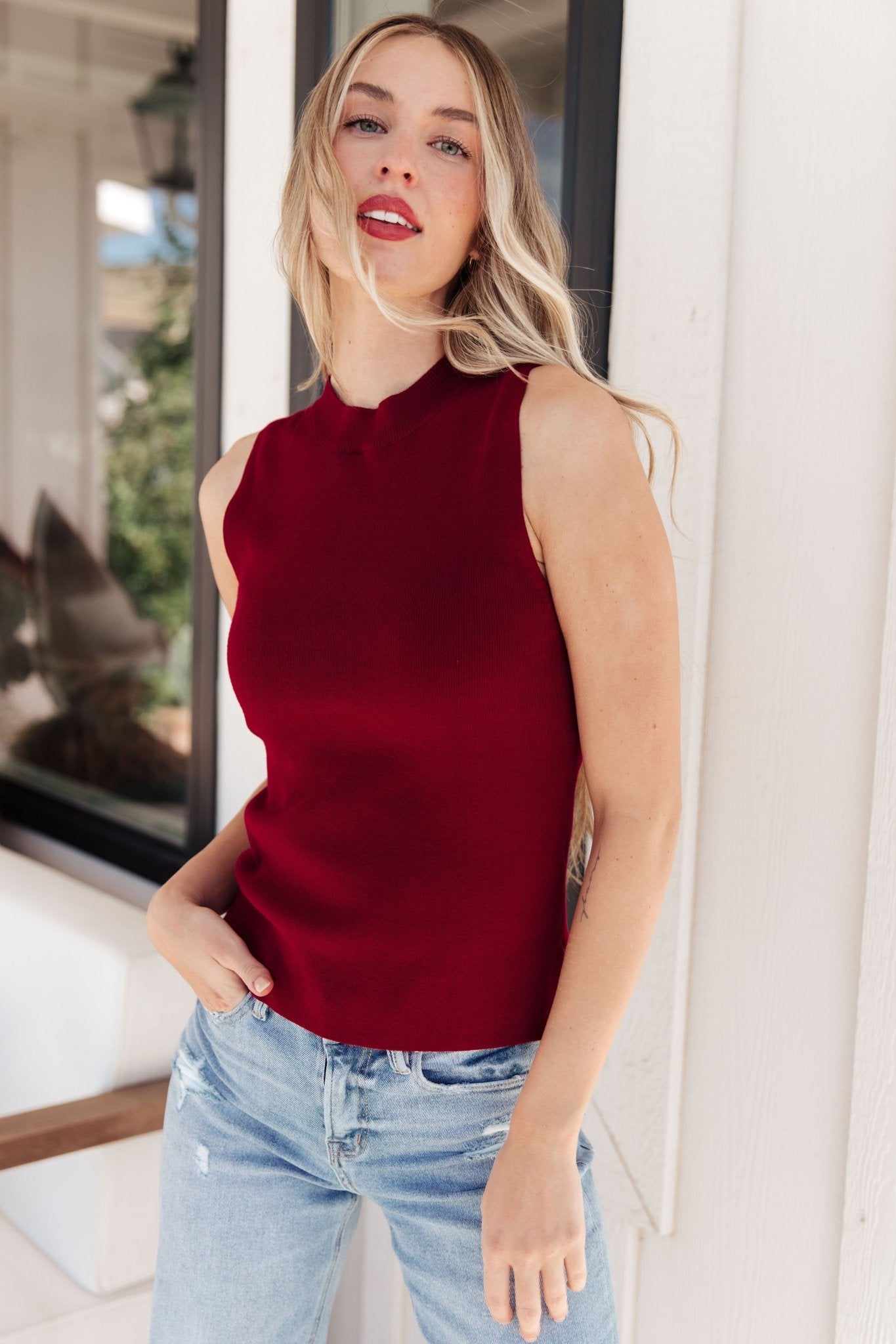 No Excuses Mock Neck Tank (Online Exclusive) - Uptown Boutique Ramona