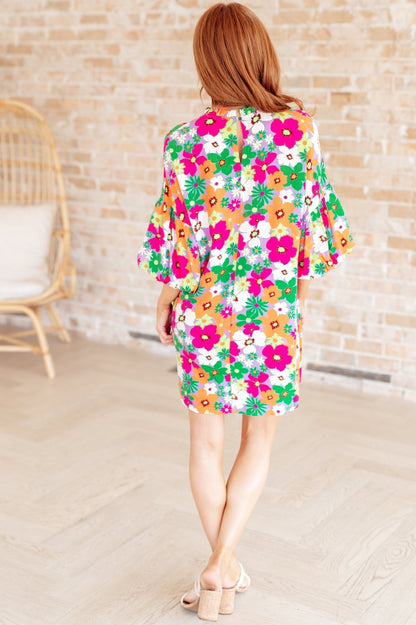 No Garden, No Problem Bubble Sleeve Dress (Online Exclusive) - Uptown Boutique Ramona