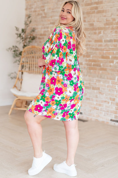 No Garden, No Problem Bubble Sleeve Dress (Online Exclusive) - Uptown Boutique Ramona