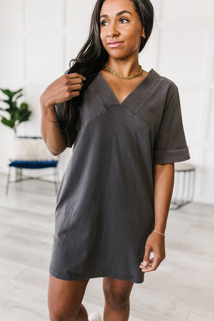 No Matter What Acid Wash T - Shirt Dress (Online Exclusive) - Uptown Boutique Ramona