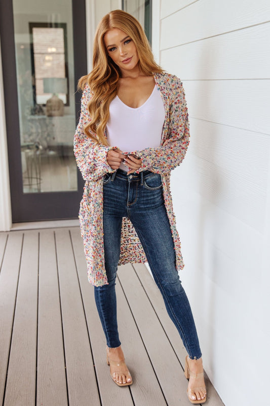 No Time Like The Present Confetti Cardigan in Ivory (Online Exclusive) - Uptown Boutique Ramona