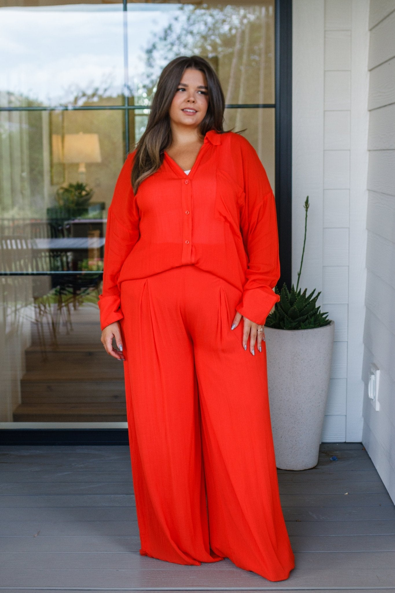 Not So Subtle Wide Leg Pants (Online Exclusive) - Uptown Boutique Ramona