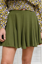 November Romance Skort in Olive (Online Exclusive) - Uptown Boutique Ramona