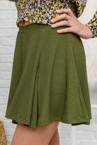 November Romance Skort in Olive (Online Exclusive) - Uptown Boutique Ramona