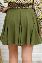 November Romance Skort in Olive (Online Exclusive) - Uptown Boutique Ramona