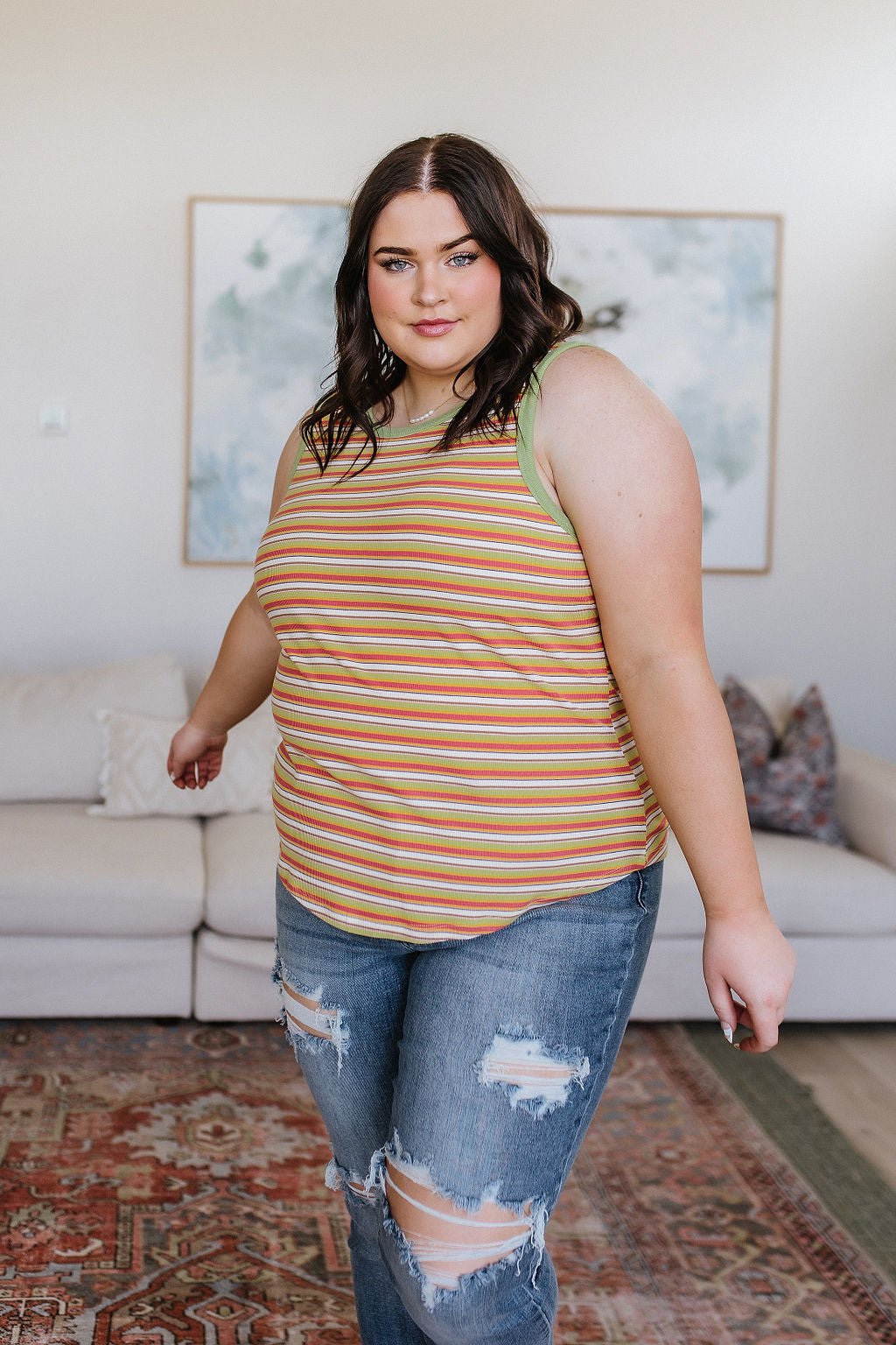 Now and Forever Striped Tank (Online Exclusive) - Uptown Boutique Ramona