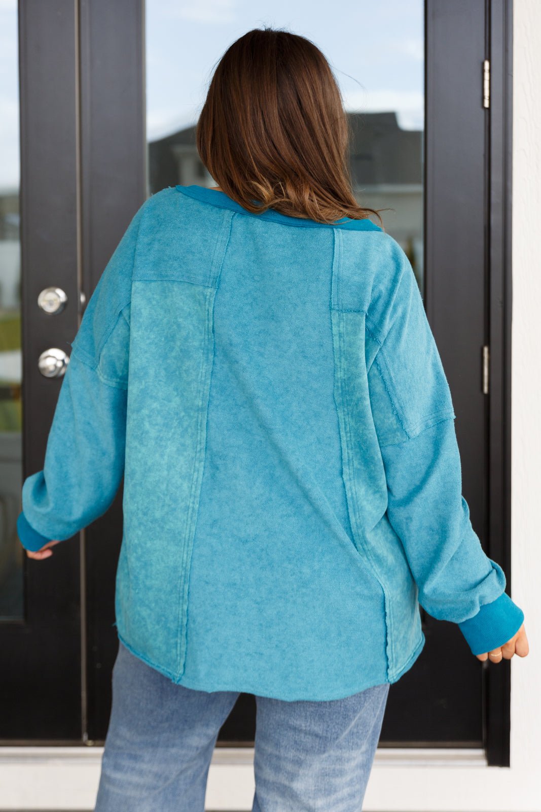 Ocean's Apart Mineral Wash Pullover (Online Exclusive) - Uptown Boutique Ramona