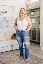 O'Hara Destroyed Straight Jeans - Uptown Boutique Ramona