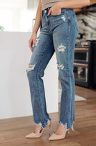 O'Hara Destroyed Straight Jeans - Uptown Boutique Ramona