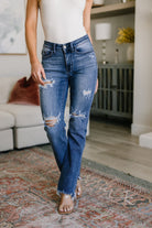 O'Hara Destroyed Straight Jeans - Uptown Boutique Ramona