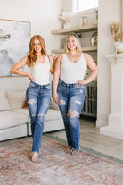 O'Hara Destroyed Straight Jeans - Uptown Boutique Ramona