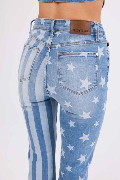 Ole Glory High Rise Flares - Uptown Boutique Ramona