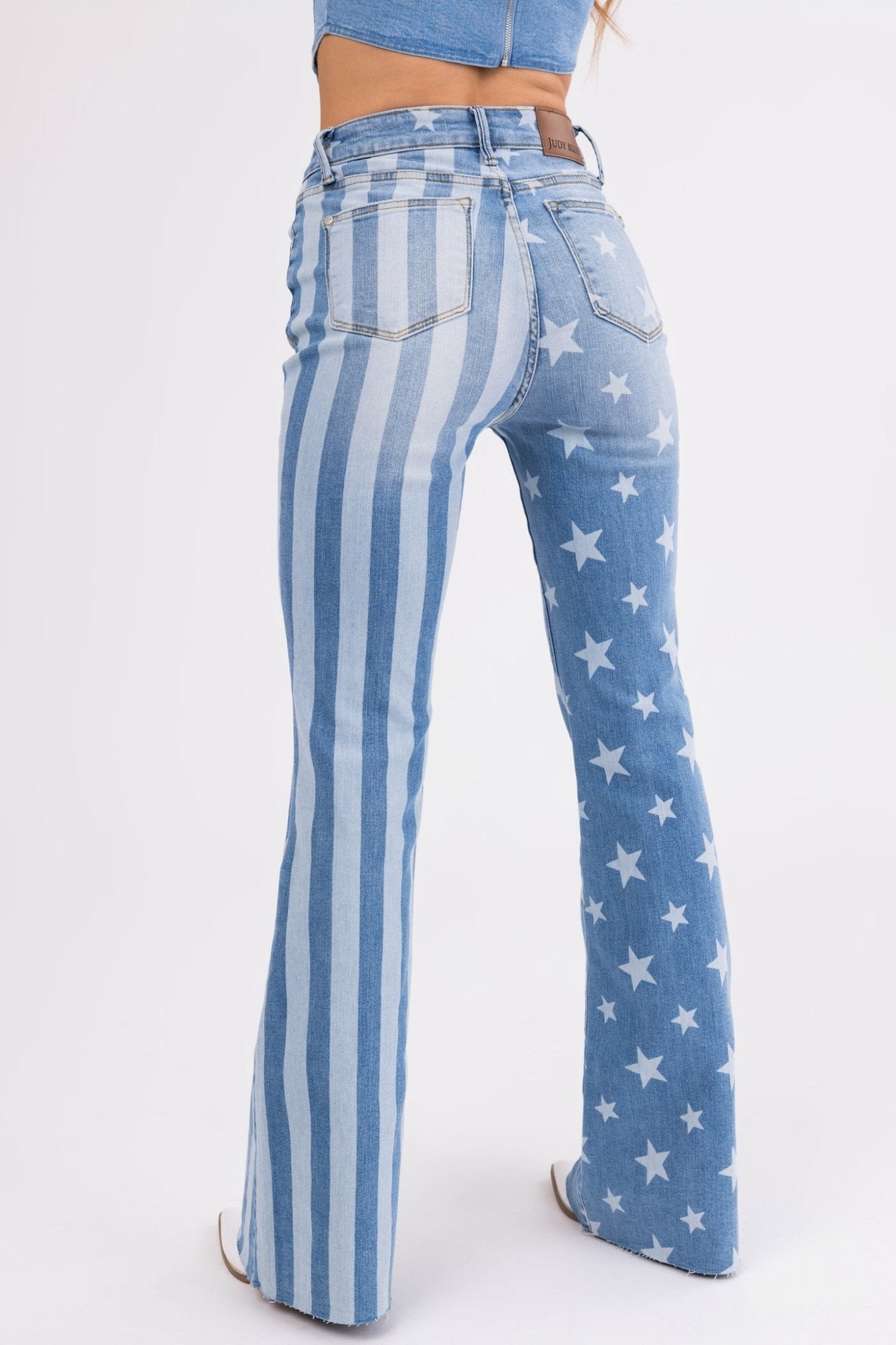 Ole Glory High Rise Flares - Uptown Boutique Ramona