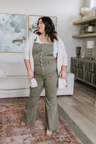 Olivia Control Top Release Hem Overalls in Olive (Online Exclusive) - Uptown Boutique Ramona