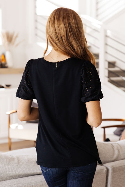 One More Chance Lace Sleeve Top (Online Exclusive) - Uptown Boutique Ramona