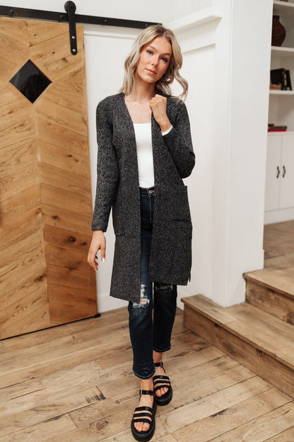 One Of The Girls Cardi In Charcoal (Online Exclusive) - Uptown Boutique Ramona