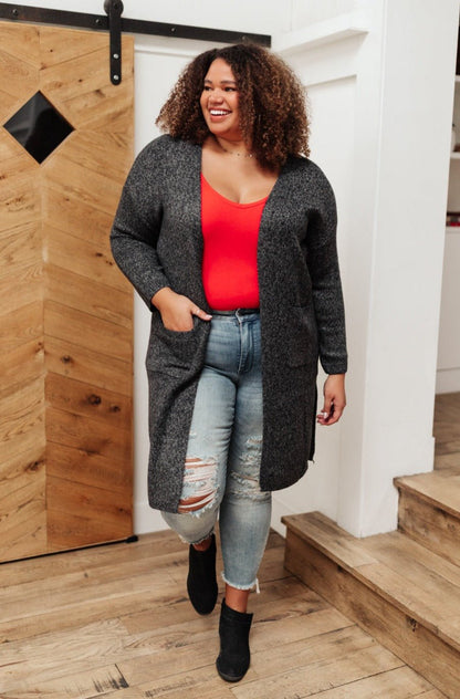 One Of The Girls Cardi In Charcoal (Online Exclusive) - Uptown Boutique Ramona