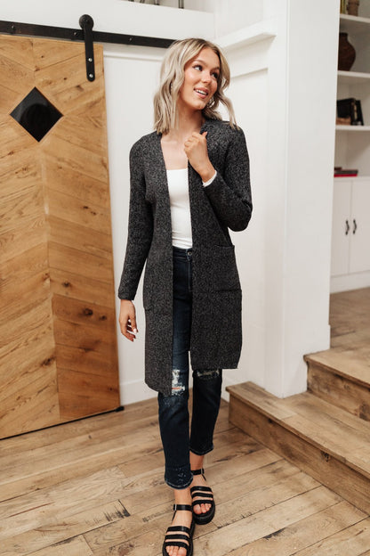 One Of The Girls Cardi In Charcoal (Online Exclusive) - Uptown Boutique Ramona