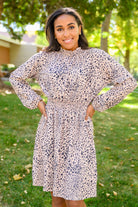 Ophelia Animal Print Shirred Waist Dress (Online Exclusive) - Uptown Boutique Ramona