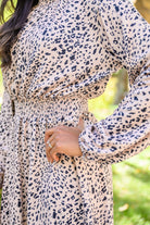 Ophelia Animal Print Shirred Waist Dress (Online Exclusive) - Uptown Boutique Ramona