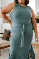 Out on the Town Tie Detail Midi Dress (Online Exclusive) - Uptown Boutique Ramona