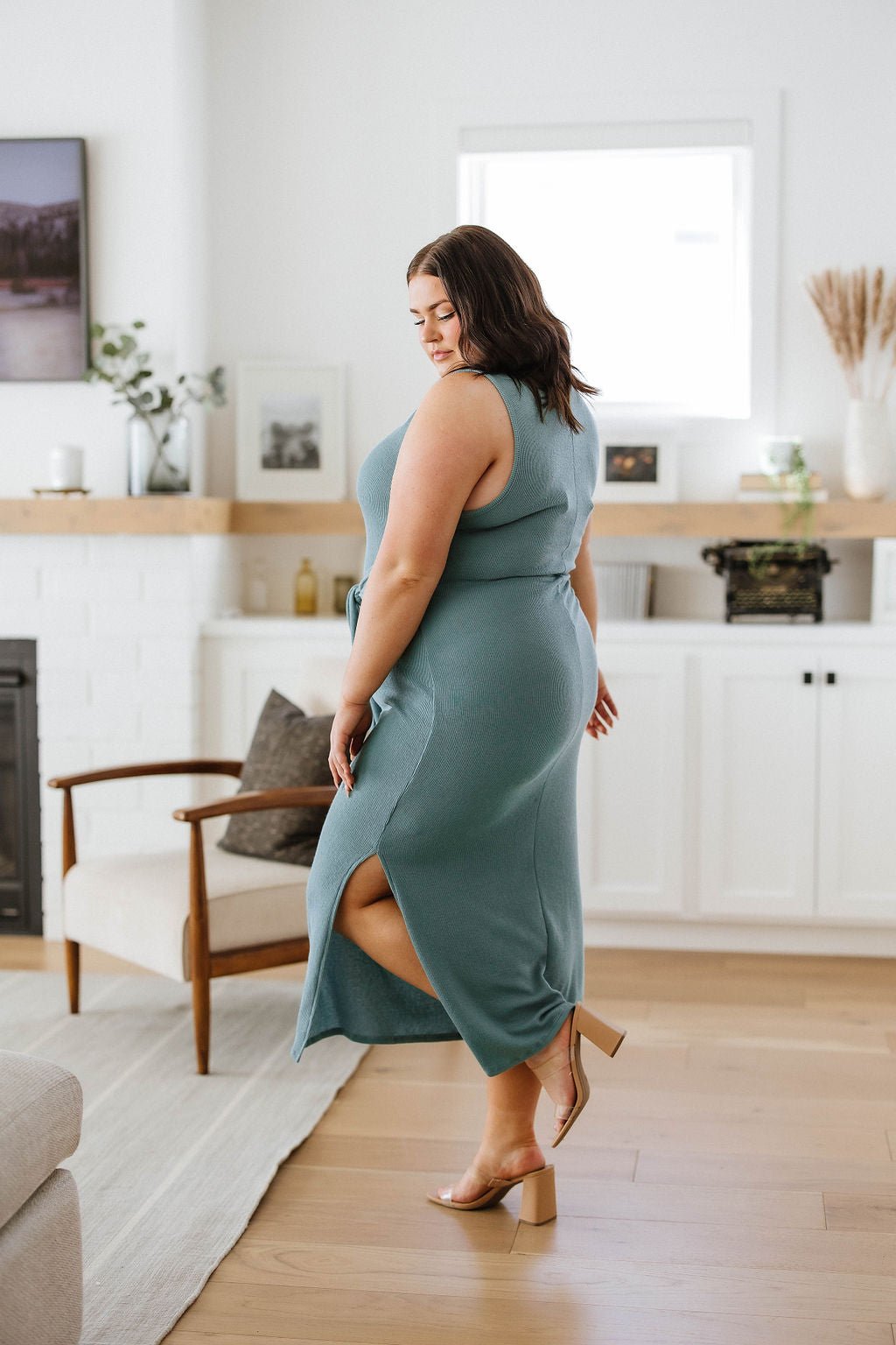 Out on the Town Tie Detail Midi Dress (Online Exclusive) - Uptown Boutique Ramona