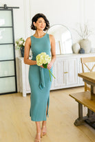 Out on the Town Tie Detail Midi Dress (Online Exclusive) - Uptown Boutique Ramona