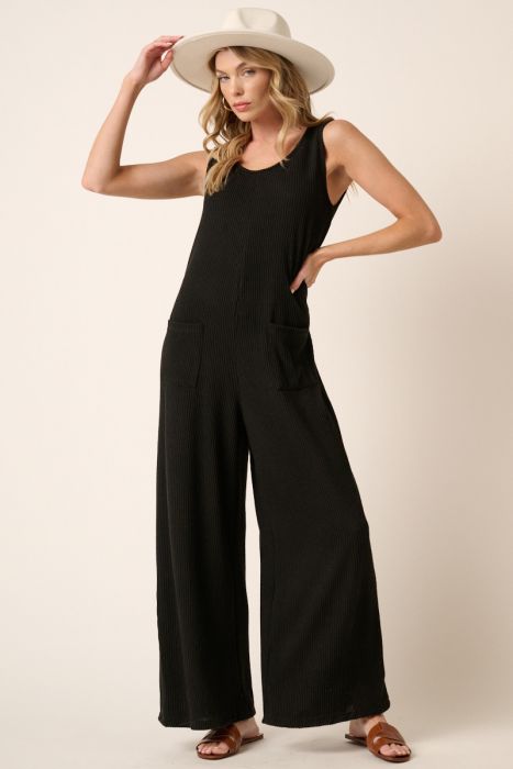 Crowd Pleaser Ribbed Jumpsuit