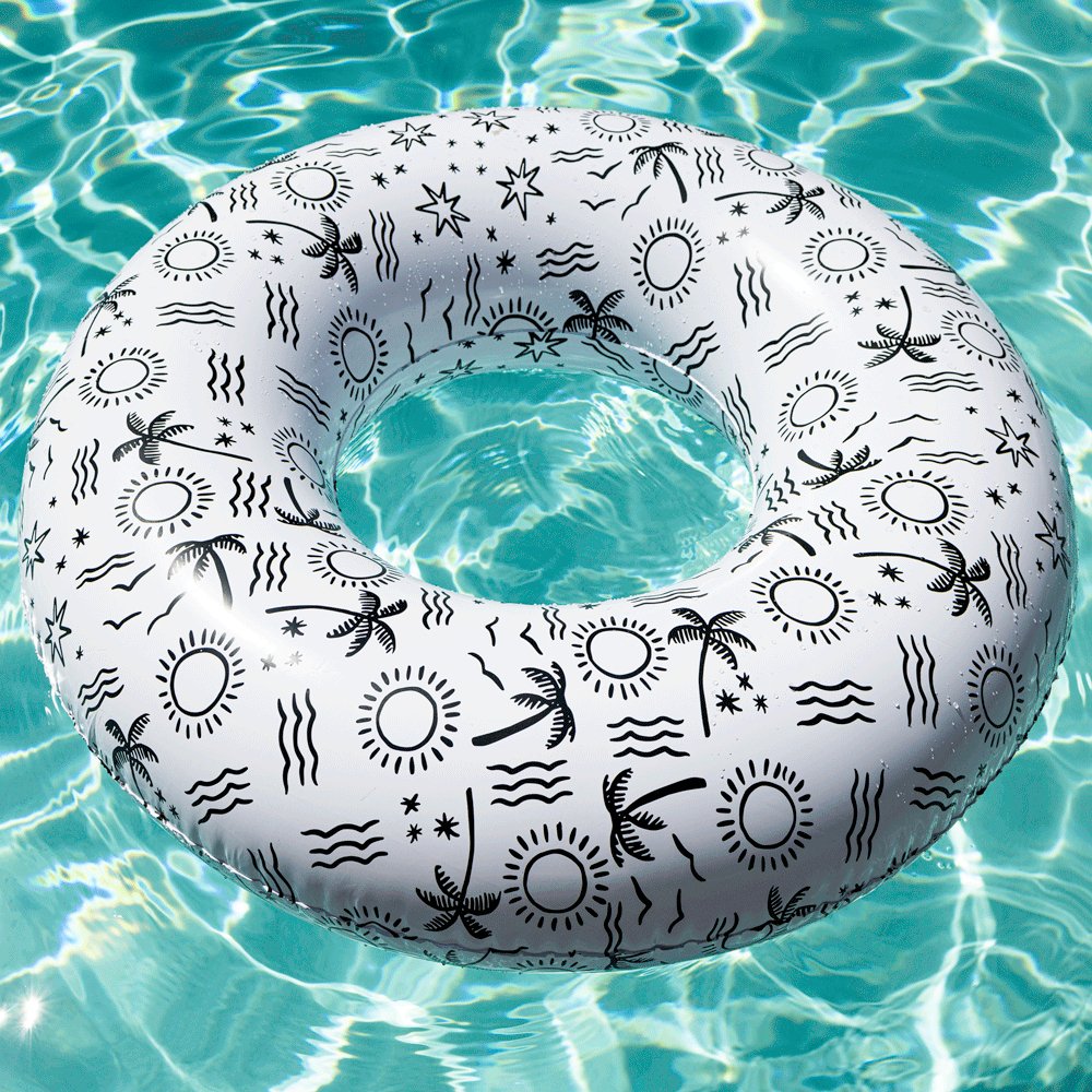 Palm & Waves Pool Float - Uptown Boutique Ramona