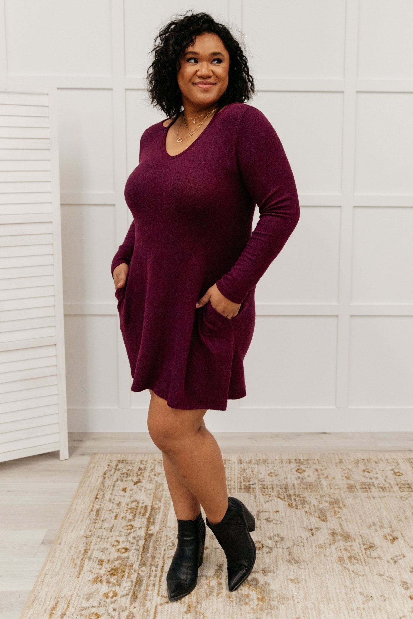 Paloma Tunic In Burgundy (Online Exclusive) - Uptown Boutique Ramona