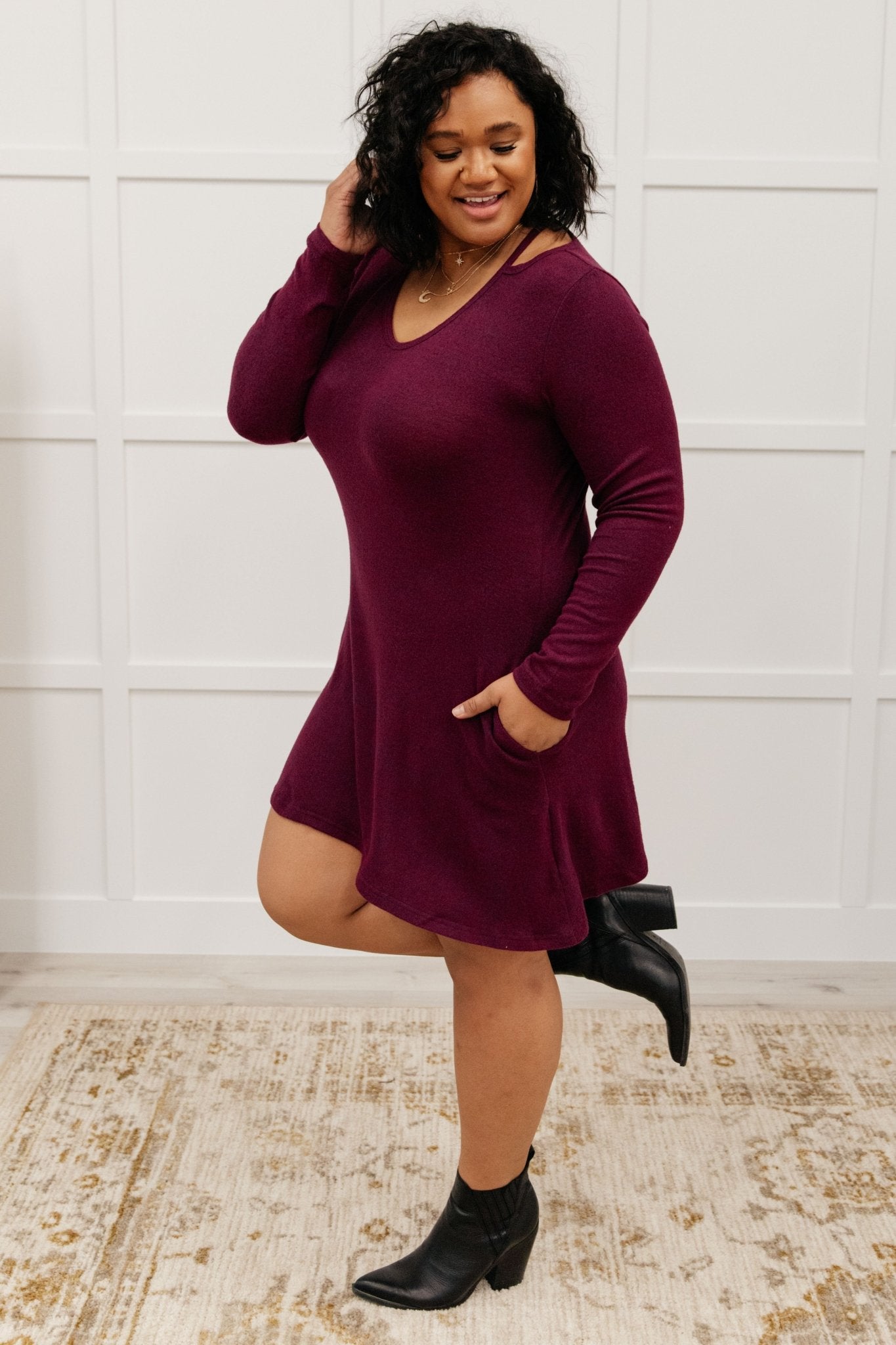 Paloma Tunic In Burgundy (Online Exclusive) - Uptown Boutique Ramona