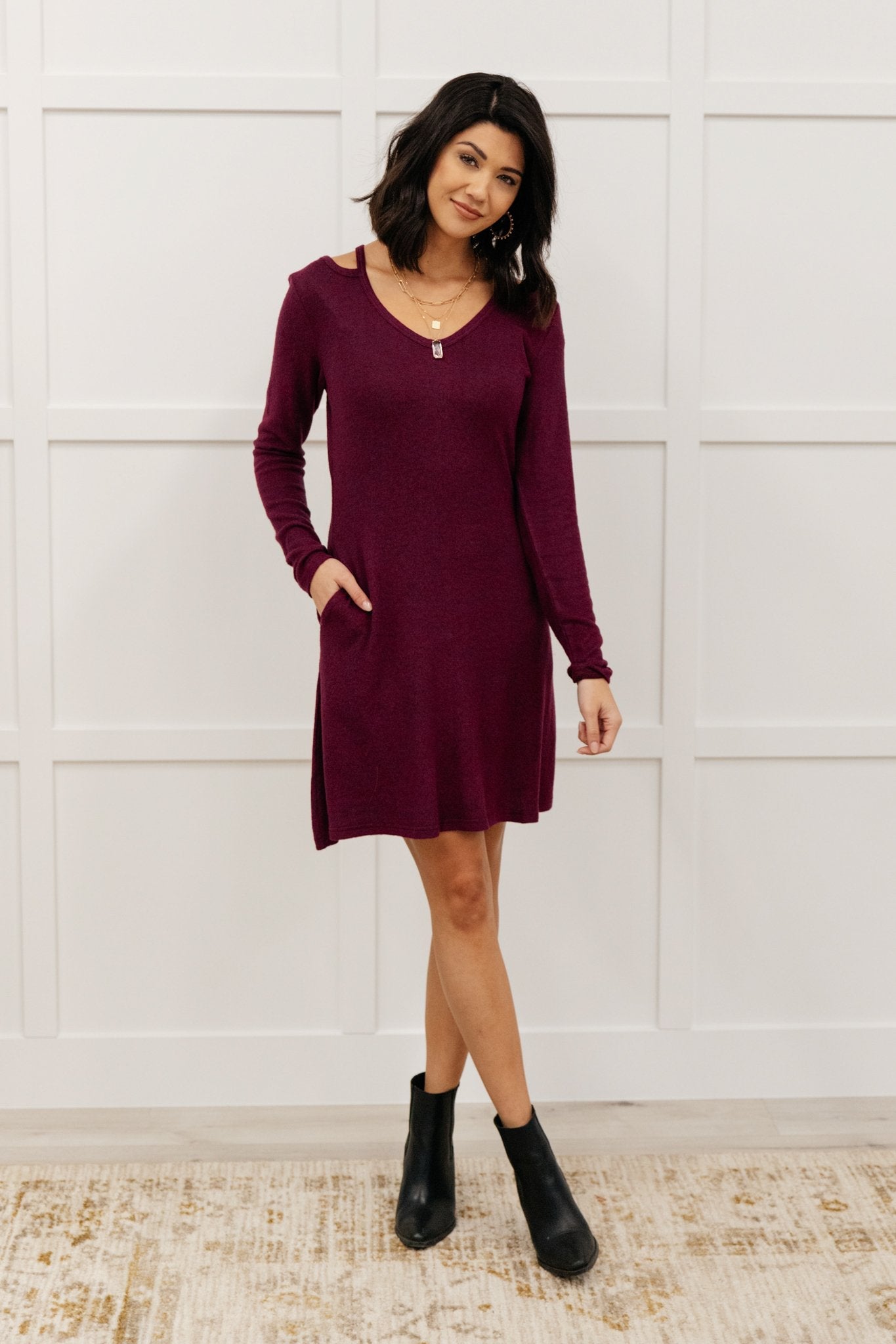 Paloma Tunic In Burgundy (Online Exclusive) - Uptown Boutique Ramona