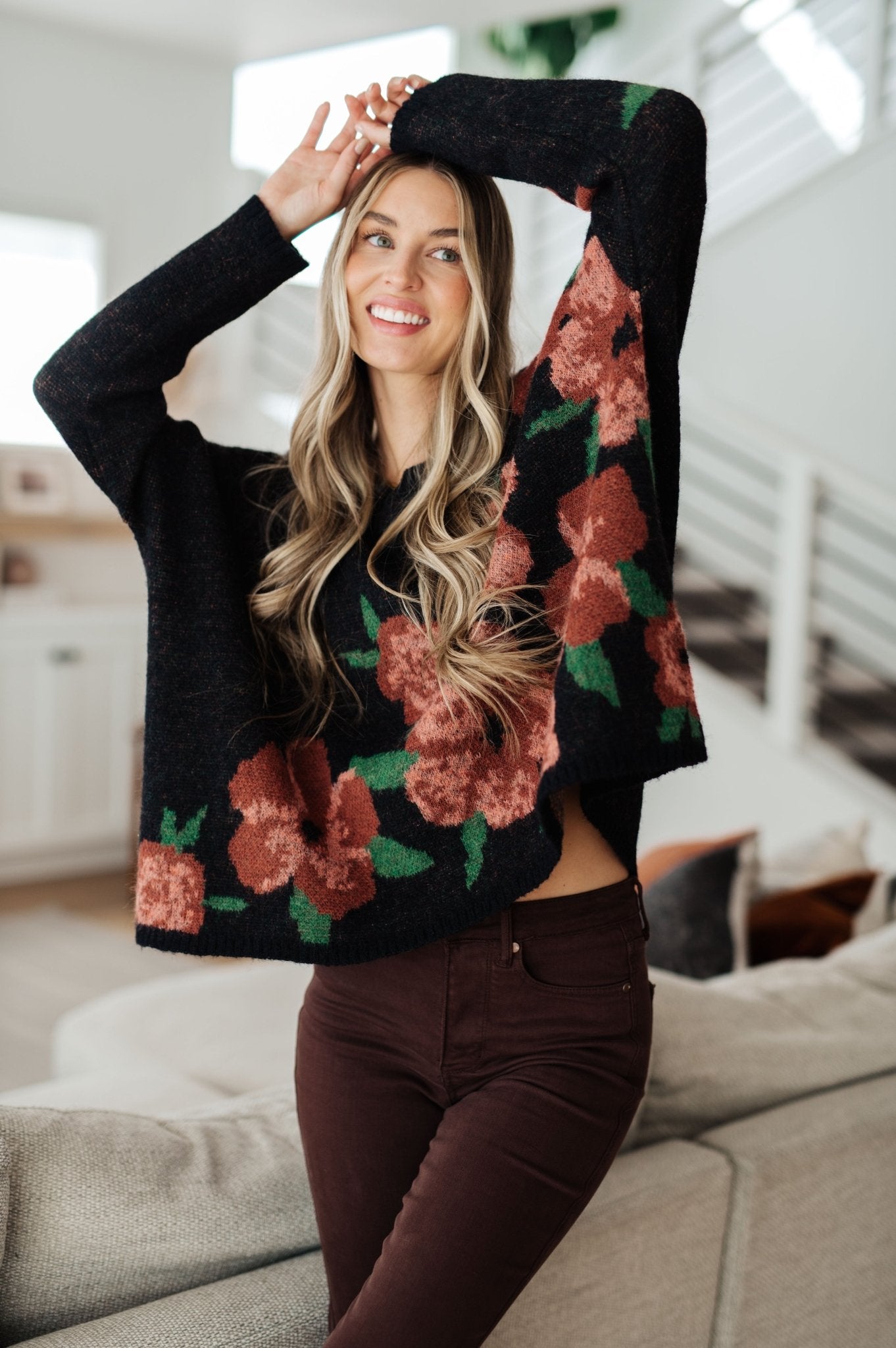 Parisian Garden Sweater (Online Exclusive) - Uptown Boutique Ramona