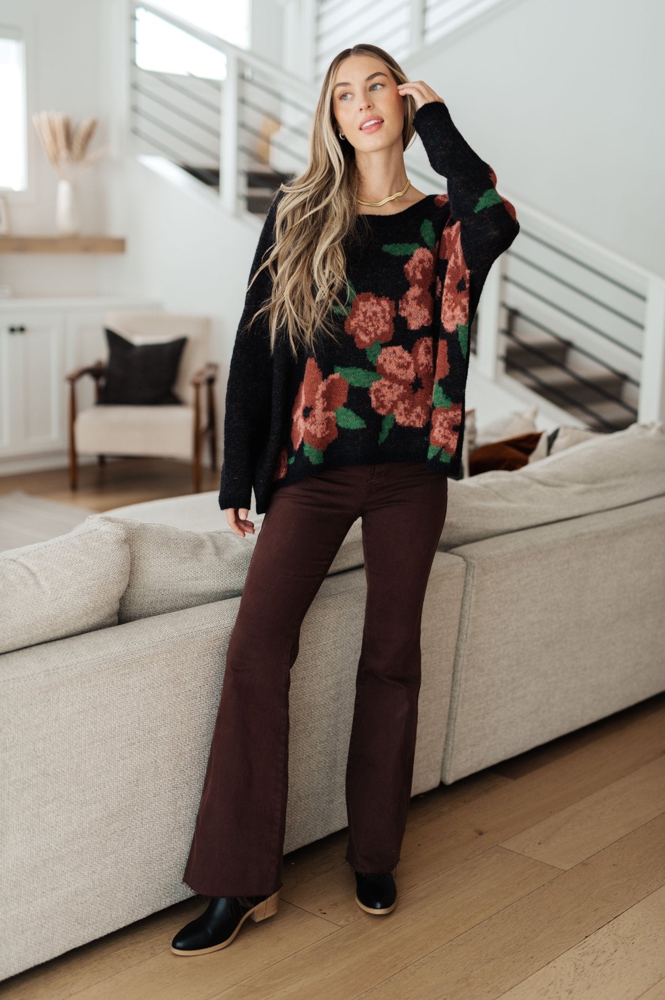 Parisian Garden Sweater (Online Exclusive) - Uptown Boutique Ramona