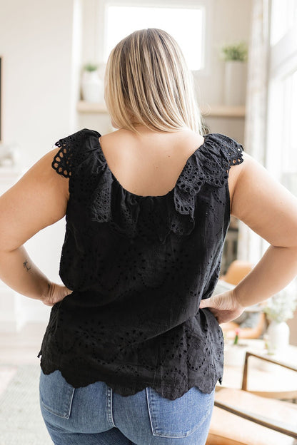 Parisian Stroll Lace Blouse in Black (Online Exclusive) - Uptown Boutique Ramona