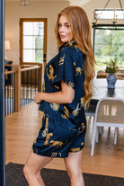 Party Animal Leopard Print Satin Set in Black (Online Exclusive) - Uptown Boutique Ramona