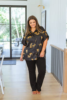 Party Animal Leopard Print Satin Set in Black (Online Exclusive) - Uptown Boutique Ramona