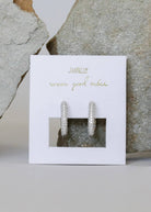 Pavé Silver Hoop Earring - Uptown Boutique Ramona